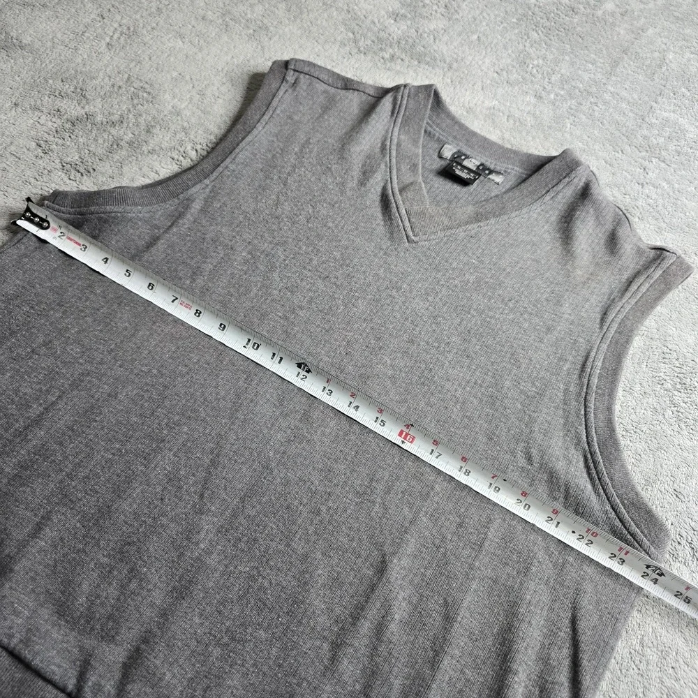 Nike Golf Vest Mens XL Grey V-Neck Cotton Swoosh Casual Preppy Y2K